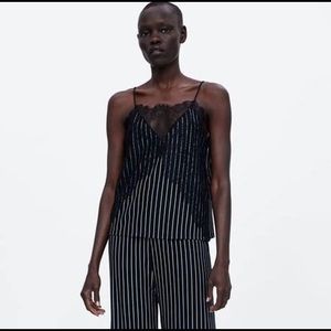 Zara Black Lace Cami